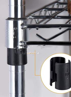 不锈钢置物架配件卡扣网片塑胶固定片夹扣鞋架收纳架竹节管夹片