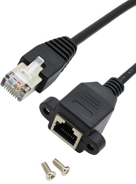 纯铜线芯RJ45延长线TEKX带螺丝孔