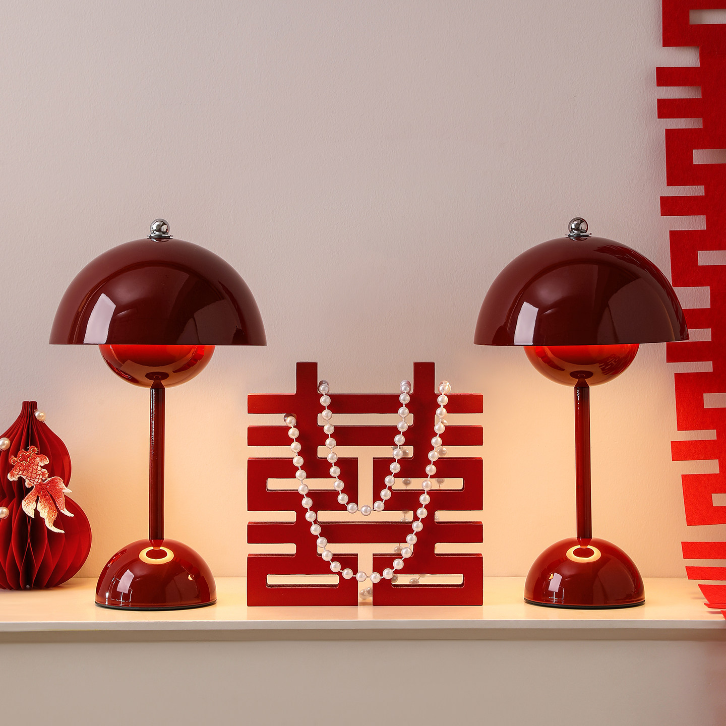 陪嫁长明灯新婚结婚礼物送新人新娘客厅婚房床头台灯装饰品摆件喜