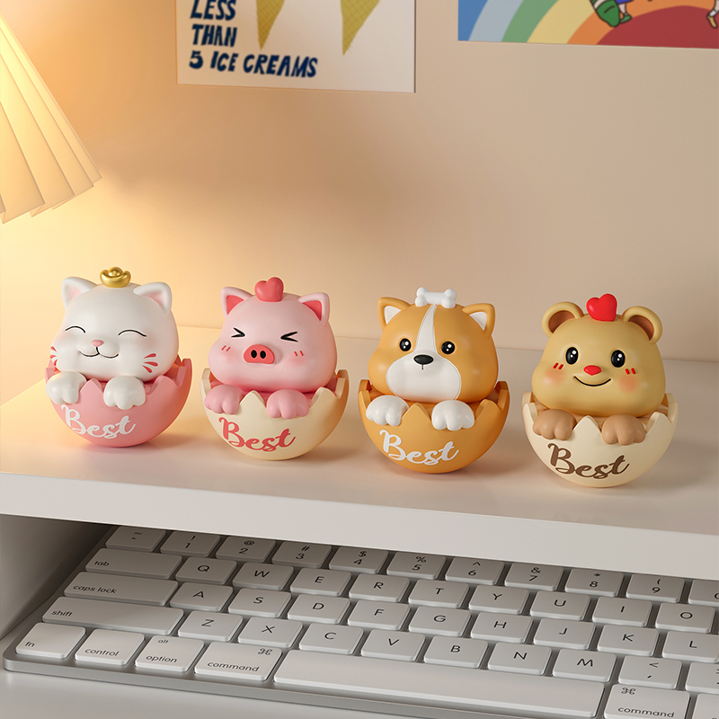 不倒翁桌面小摆件生日礼物送女生