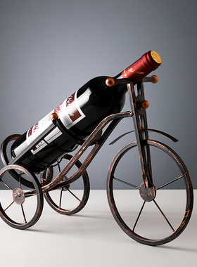 轻奢红酒架摆件现代简约酒柜装饰品小创意L家居客厅桌面工艺摆设