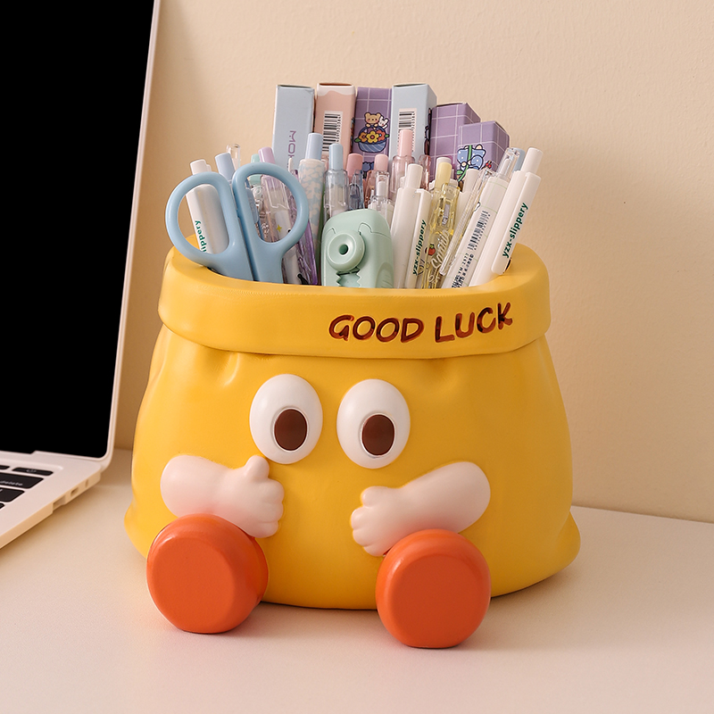 创意趣味纸袋超大容量笔筒摆件办公室桌面收纳好物装饰教师节礼物