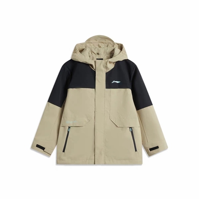 李宁冲锋衣加绒鸭绒外套