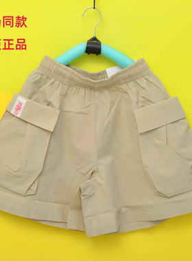 李宁童装短裤纯棉工装短裤