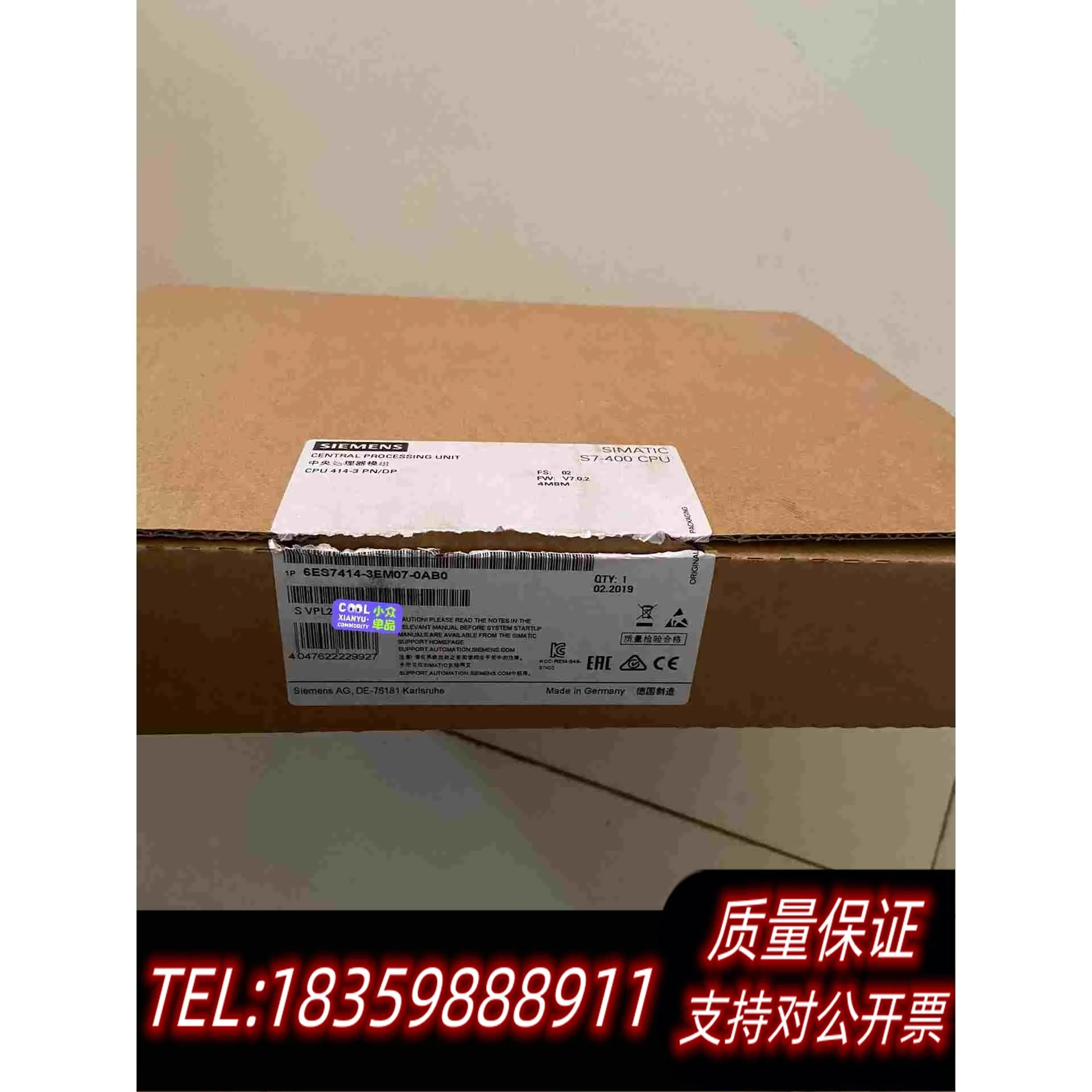 全新库存6ES7414-3EM07-0AB0。需询价