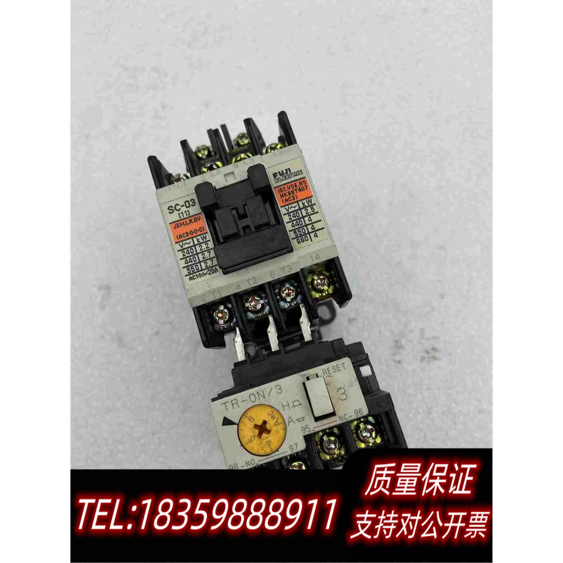 全新库存FUJI交流接触器SC-03，配TR-0N/3热过载继电需询价