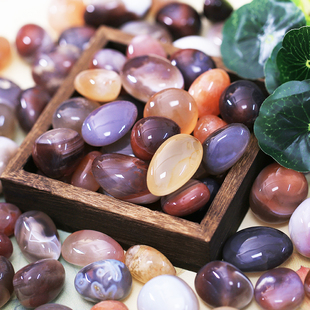 天然绯红玛瑙雨花石天然鹅卵石水培盆栽装饰石鱼缸造景铺底养花石