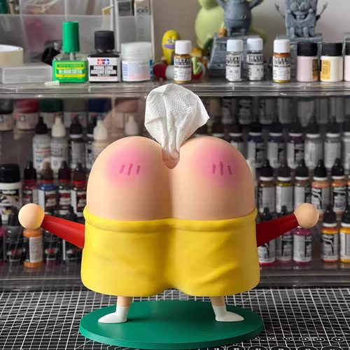 蜡笔小新创意摆件卡通屁股纸巾盒