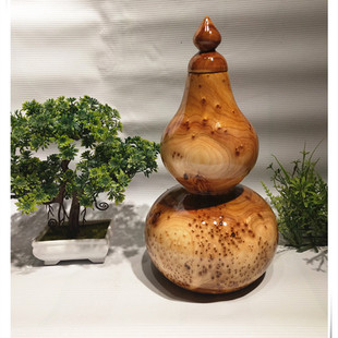 根雕葫芦摆件开业乔迁礼品客厅家居办公室装饰品招财风水工艺品