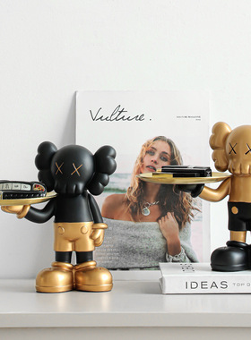 轻奢暴力熊入户玄关钥匙收纳盒门口进门客厅电视柜家居装饰品礼物