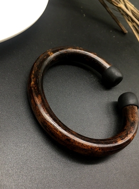 西藏无节花纹原创设计风木手镯