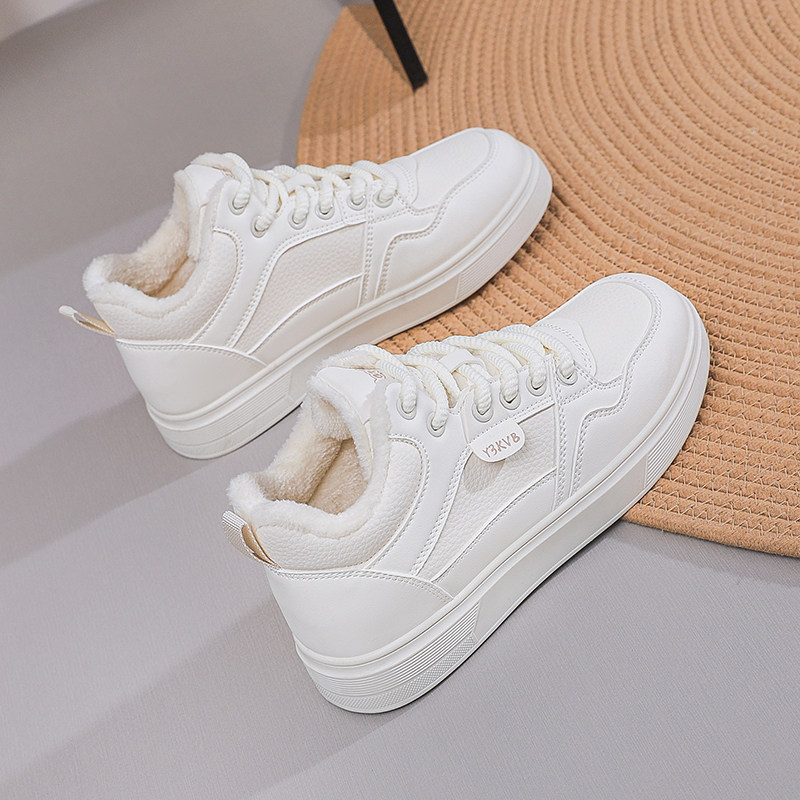 高帮加绒女鞋2025新款爆款平底百搭保暖运动休闲小白鞋冬季棉鞋潮,女鞋,高帮鞋,淘宝优惠券,粉丝福利购,淘宝优惠卷