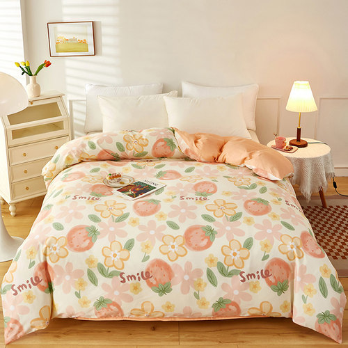 全棉斜纹纯棉被套小清新网红风