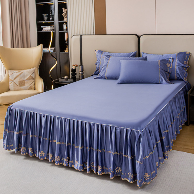 全棉高端100支长绒棉床裙单件纯棉床单床罩三件套1.5m1.8x2.0床套,床上用品,床裙,淘宝优惠券,粉丝福利购,淘宝优惠卷
