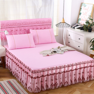 床罩单件蕾丝花边三件套1.8m床保护防尘套防滑 床裙式 2021新款 夏季