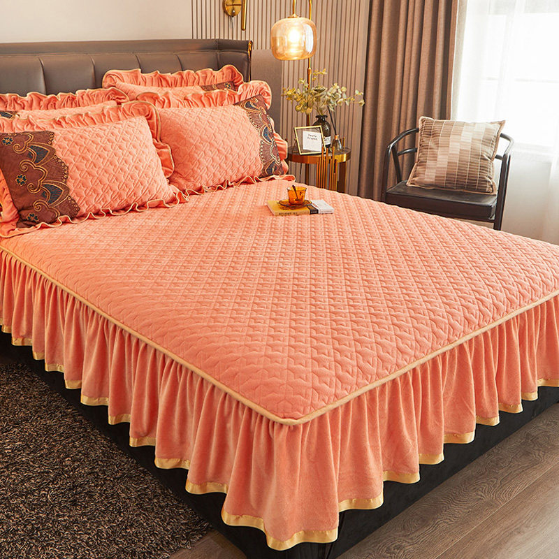 加厚夹棉床笠带裙边单件加绒水晶绒全包防滑珊瑚绒床围保护套冬季,床上用品,床笠,淘宝优惠券,粉丝福利购,淘宝优惠卷
