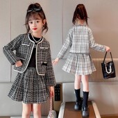 两件套 洋气小香风外套套装 2025小香风中大女童新款 春装