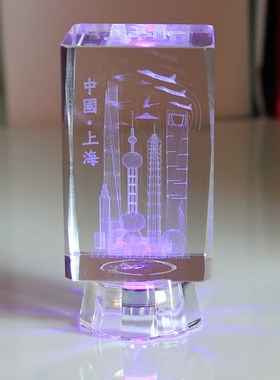 旅游纪念品水晶纪念品上海模型