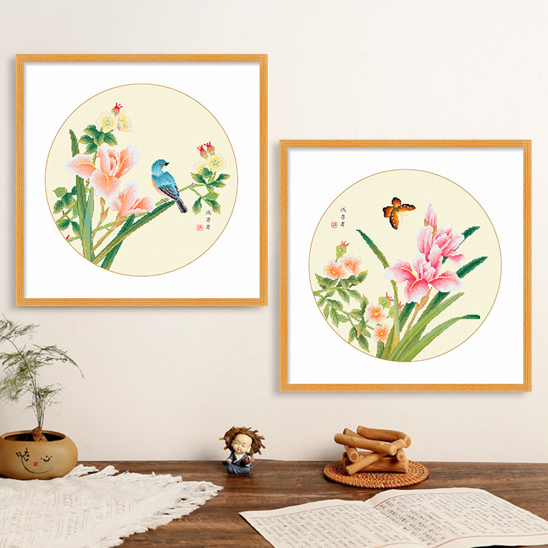 春天十字绣十字绣新中式花鸟