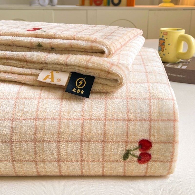 冬季牛奶绒床单三件套a类母婴级防静电珊瑚绒绒毯毛毯毯子盖毯1.8,床上用品,床单,淘宝优惠券,粉丝福利购,淘宝优惠卷