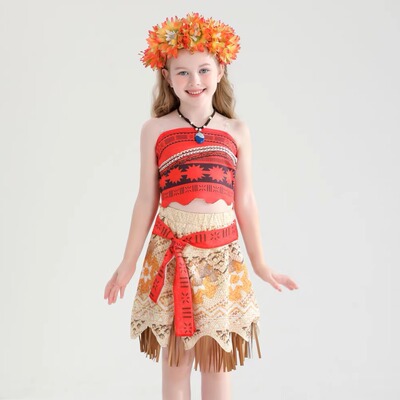 女童海洋奇缘莫阿娜moana表演服