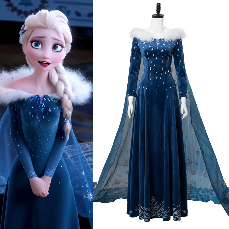 女成人冰雪奇缘艾莎扮演服亲子装