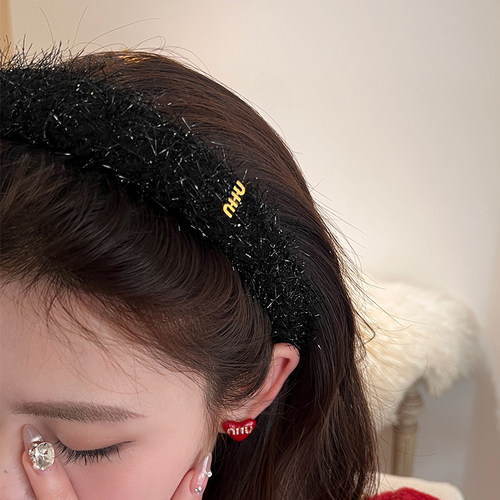 时尚百搭高级感黑色小香发箍