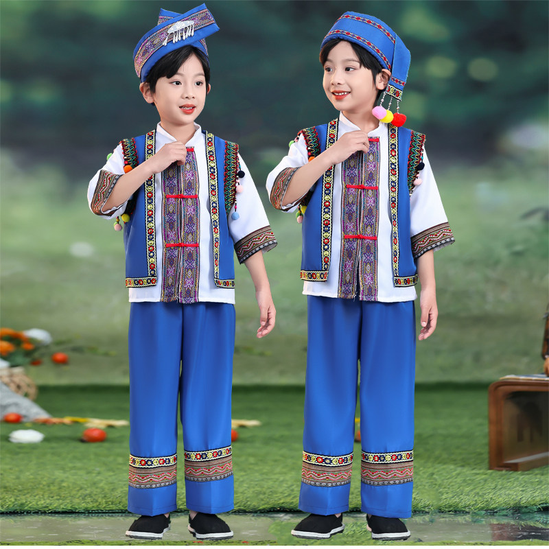 幼儿园六一表演服男女宝宝夏季傣族服装云南西双版纳泼水节舞蹈服
