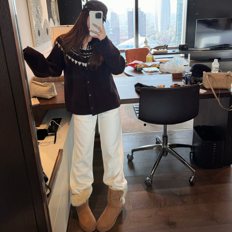 MLPSTUDIO【12/9 20:00】暖暖奥粒绒加绒加厚窄版显瘦休闲卫裤