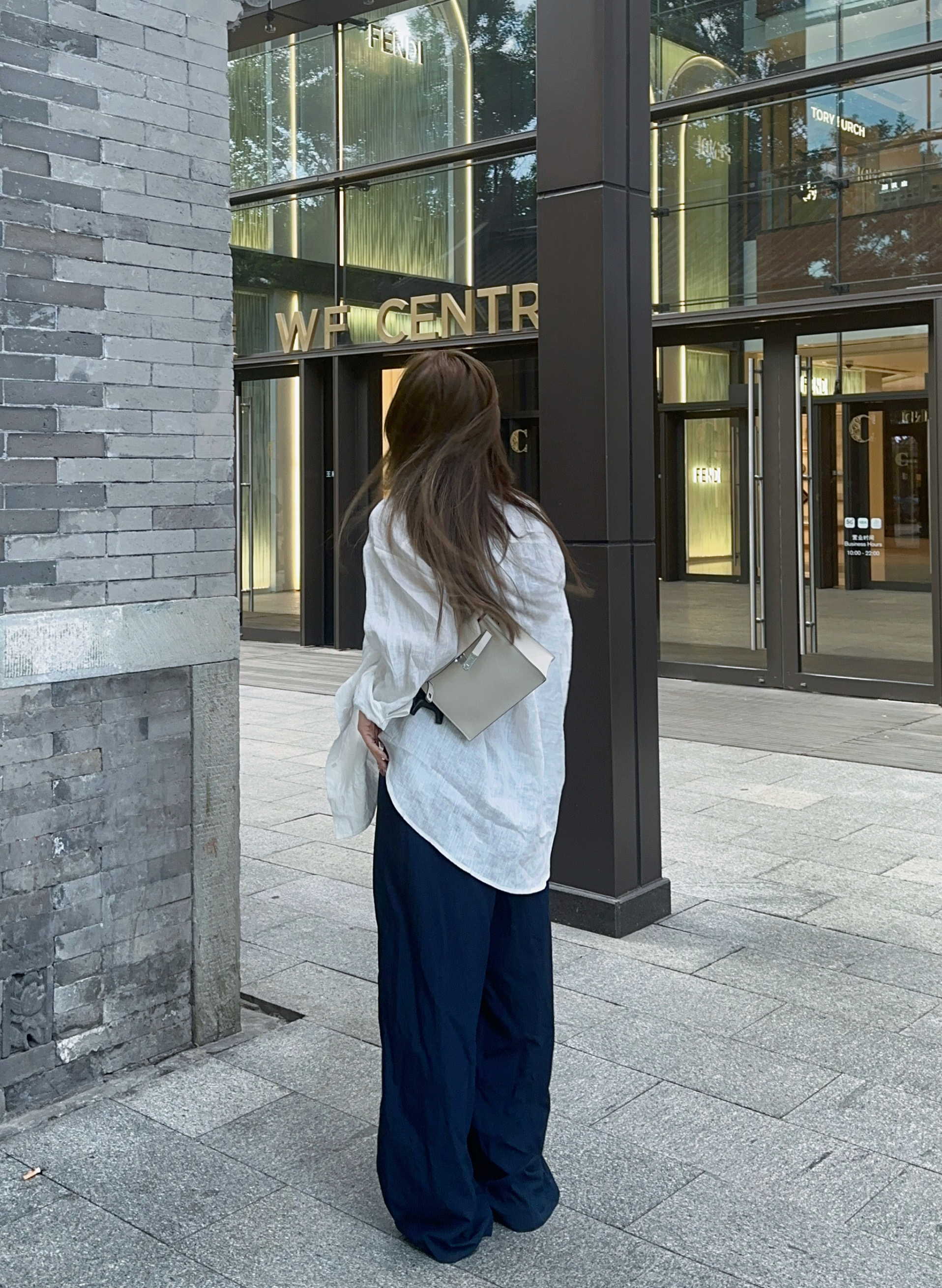 高腰简约风长裤阔腿裤