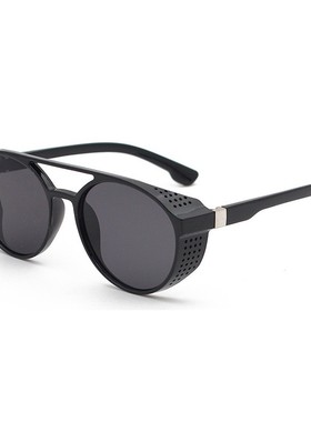 护目圆时尚男女蒸汽朋克太阳眼镜