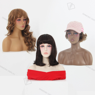 展示男女假发座 模特道具头橱窗服装 饰品女假发头多功能高质服装