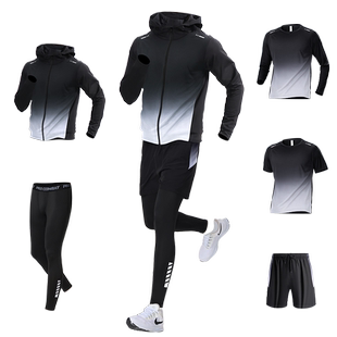 运动套装男士秋冬新款跑步训练服速干衣专业晨跑外套健身服冬天