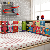 儿童房防撞软包墙贴卧室榻榻米墙围贴婴儿床围自粘宝宝床头板墙垫