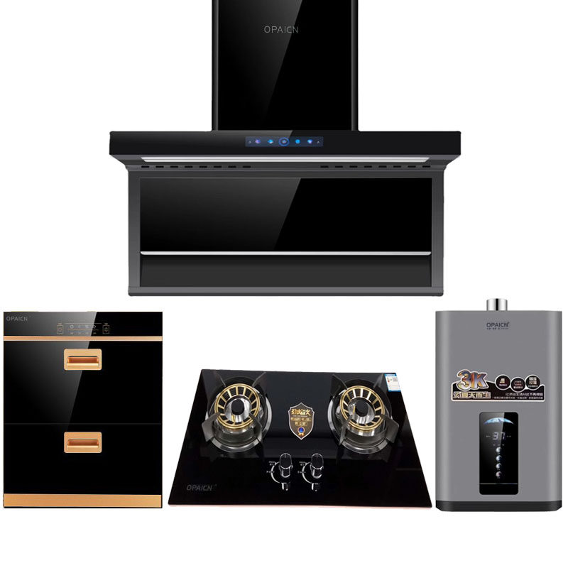 opaicn语音ai抽油烟机16升燃气热水器燃气灶具消毒柜二三四件套装