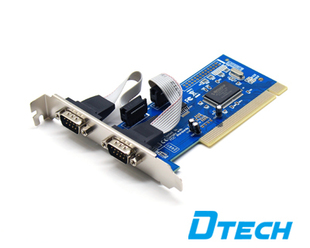 帝特 PC 0098 2口PCI串口卡 9针转RS-232 台式机PCI转串口扩展卡