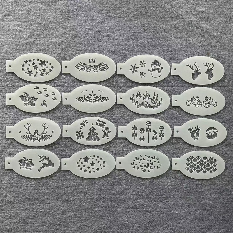 圣诞节日儿童脸绘纹身模板尺