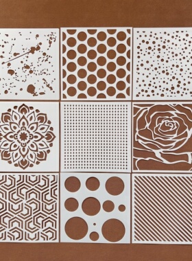 刺绣花朵喷雾蔽版遮蔽镂空创意diy涂鸦模板喷花模绘画模具B111