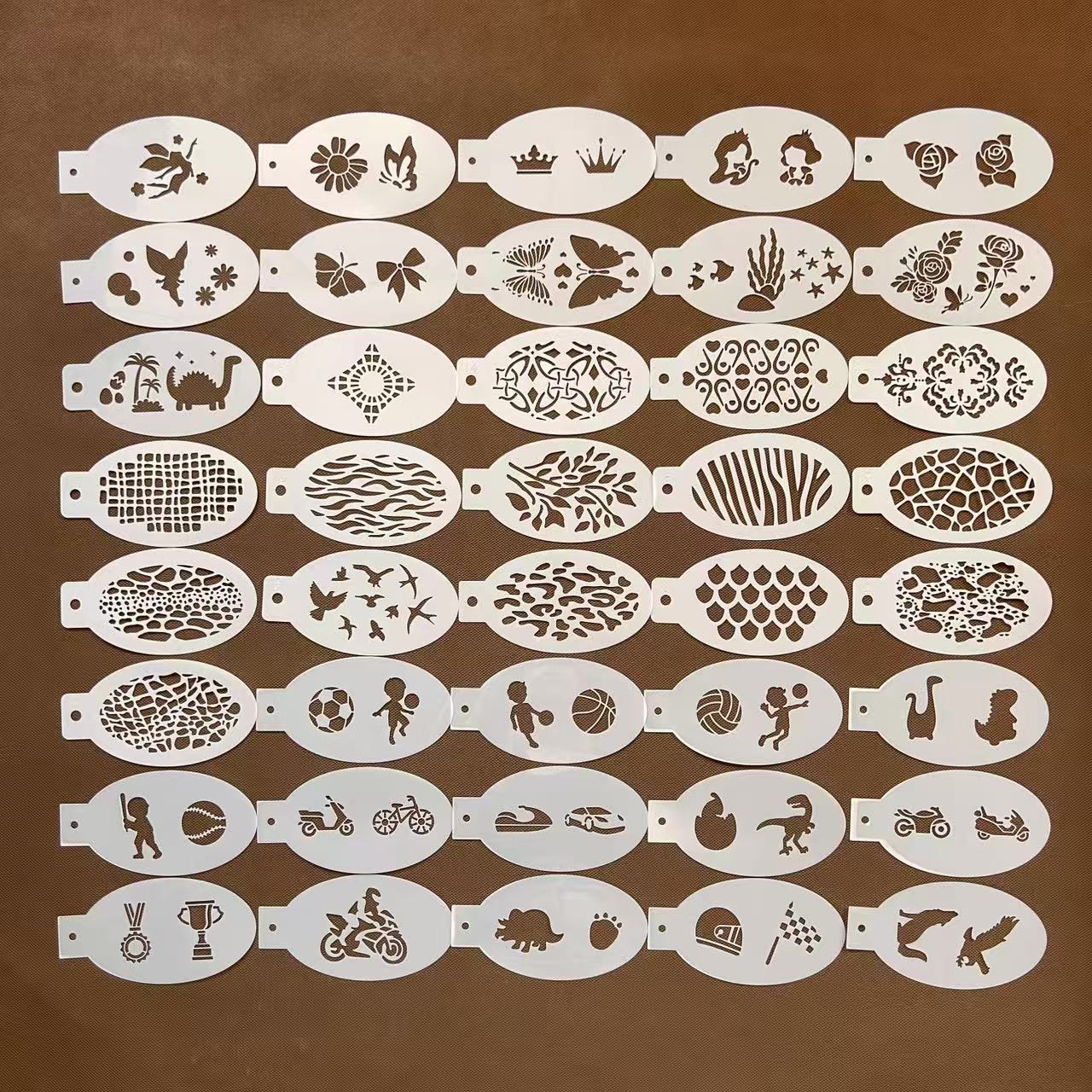 儿童舞台妆面部彩绘创意镂空模板