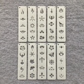 手绘眉心节日舞台花钿额贴汉服古风额头额贴花钿手绘镂空模板尺