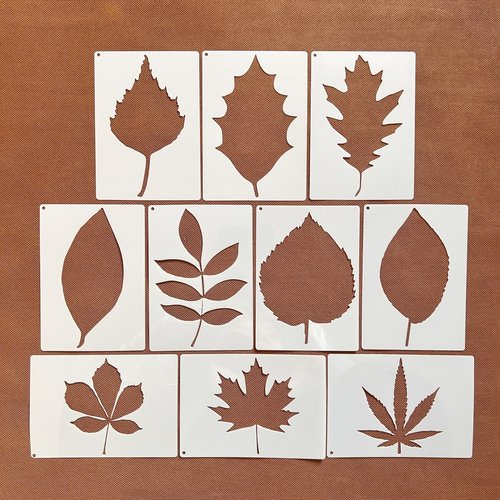 秋叶枫叶树叶系列拓印涂鸦绘画