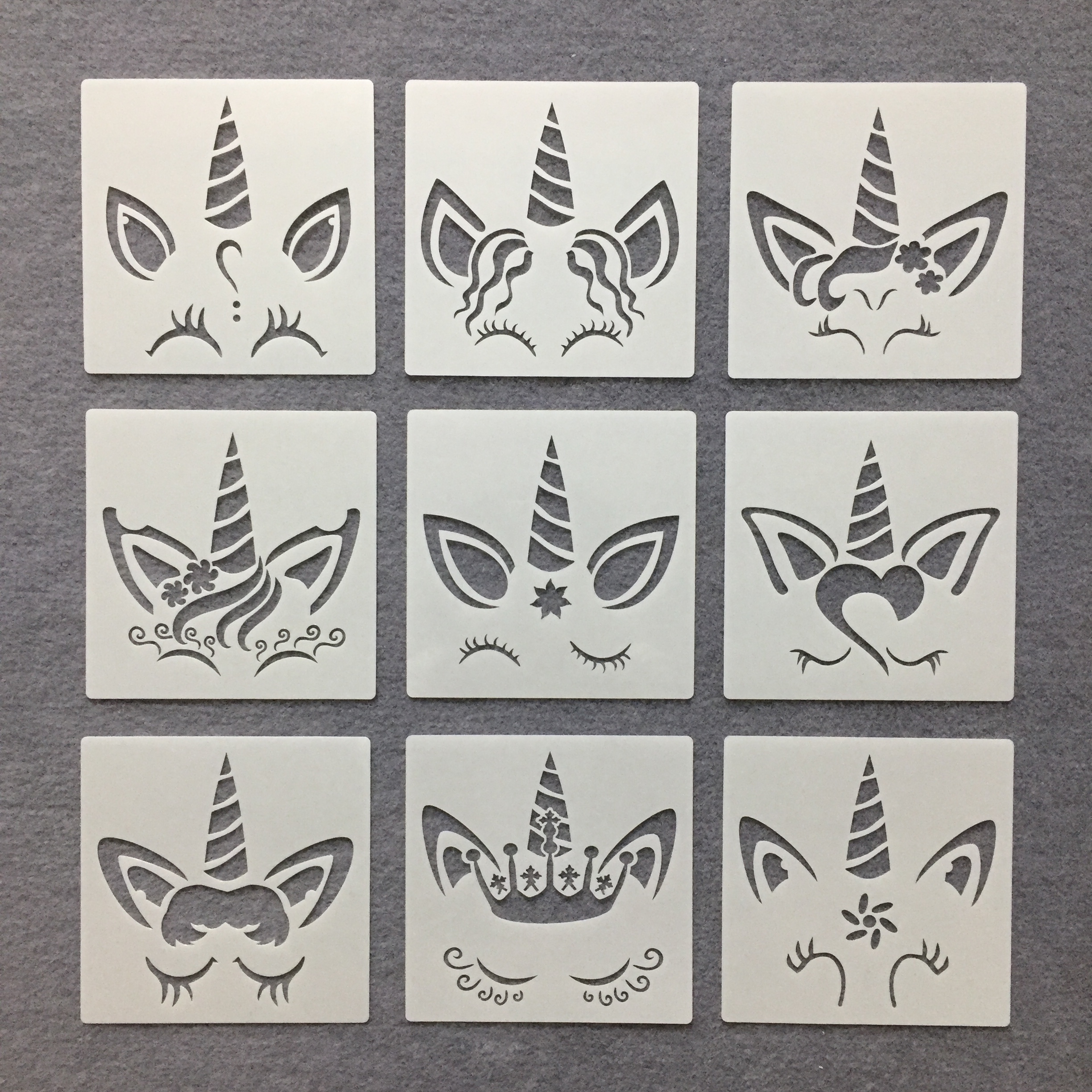 独角兽脸部纹身儿童绘画