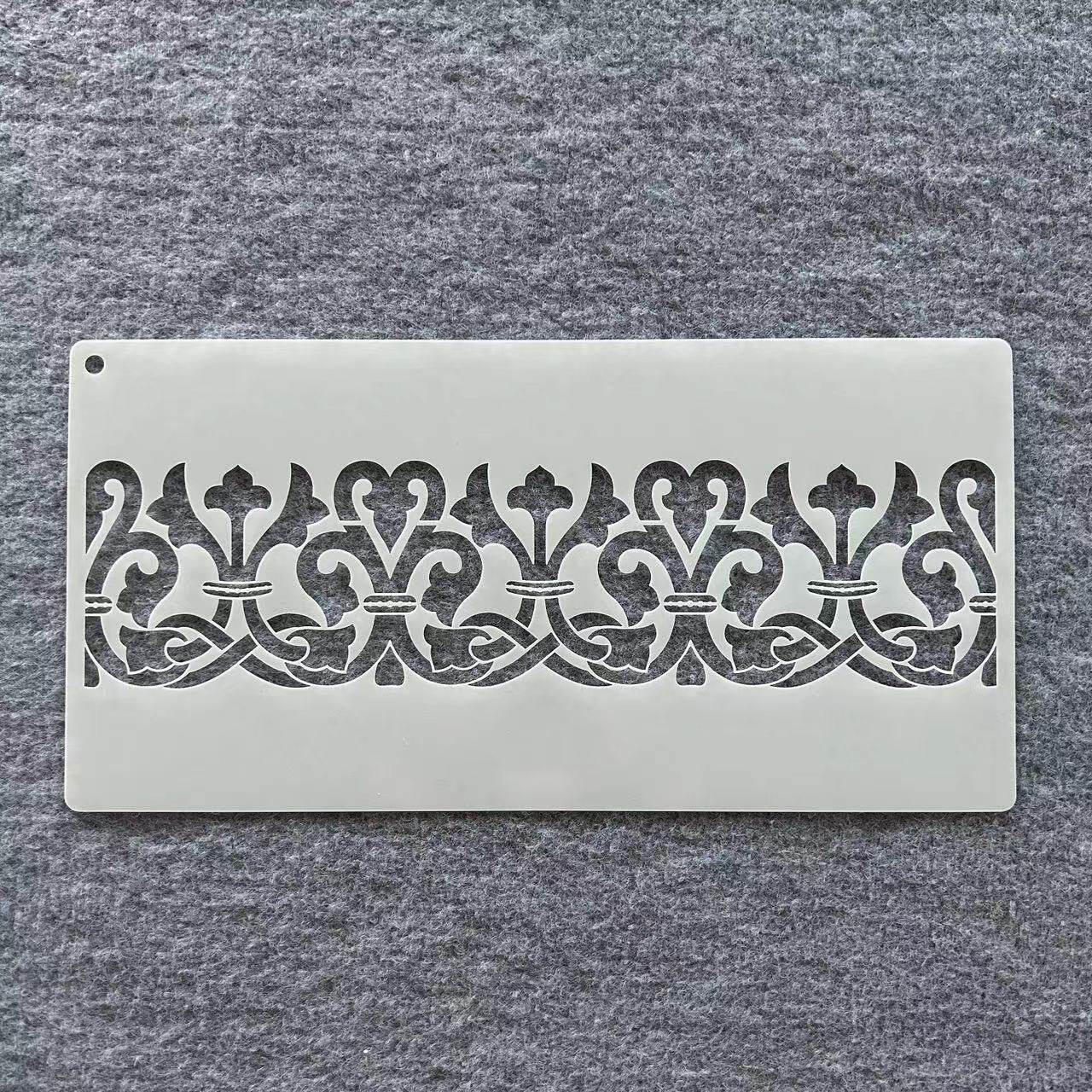 새로운 핸드북 레이스 눈금자 그래픽 페인트 인사말 카드 생산 중공 플라스틱 그림 보조 눈금자 스프레이 페인트 벽화 템플릿