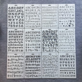 新款 手账贺卡制作雪花字母镂空模板儿童画画创意喷绘涂鸦绘画模板