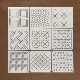 刺绣刺子绣模板几何图形点阵系列绘画镂空绣花板辅助工具装 饰喷绘