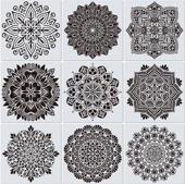 亚马逊跨境12英寸Mandala曼陀罗辅助绘画模板瓷砖石头墙绘喷