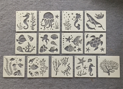 儿童手账绘画涂鸦海洋生物图案