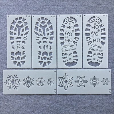 鞋印雪花圣诞老人脚印