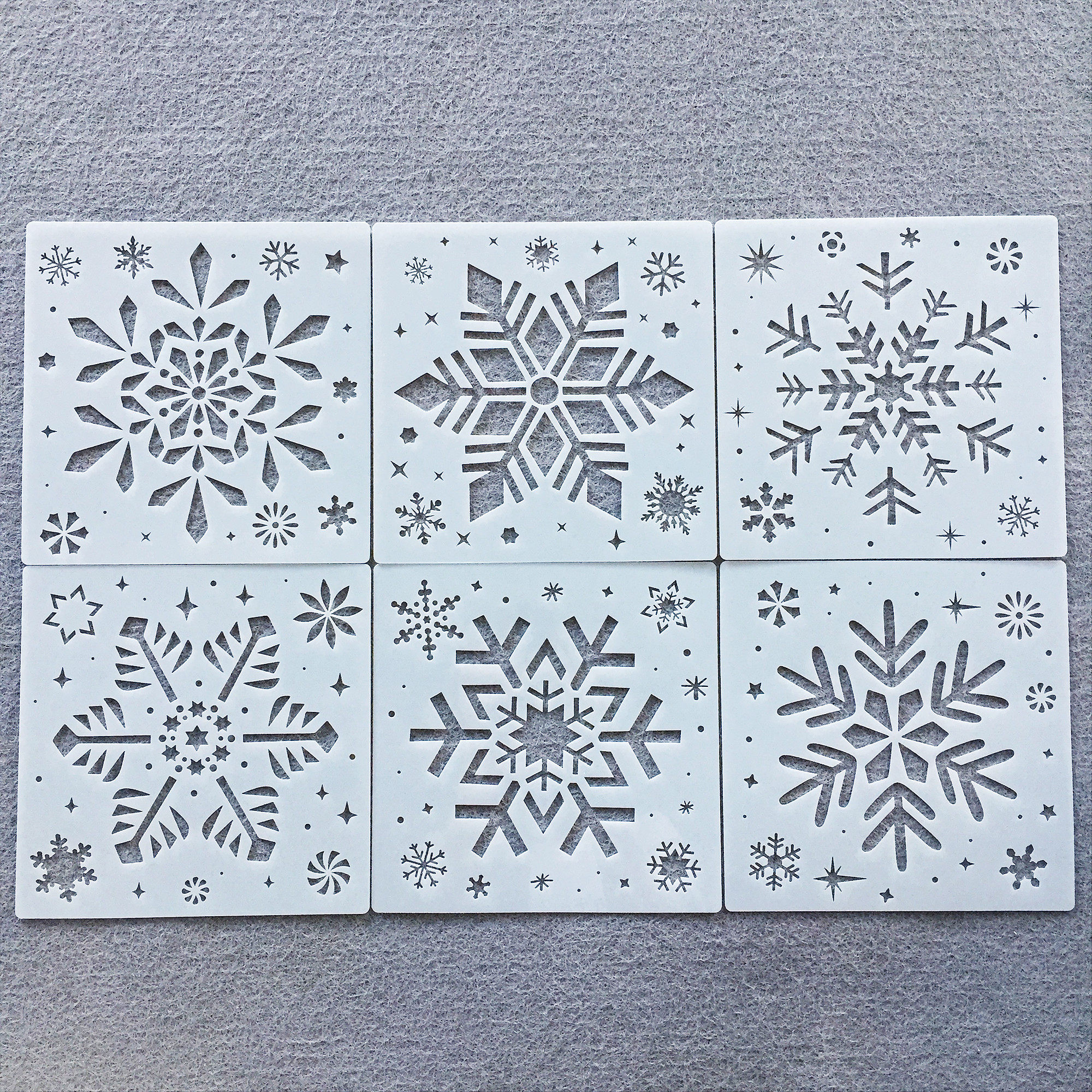 圣诞模板雪花手绘喷绘图片
