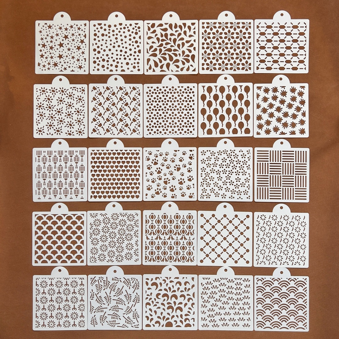 几何花边图形绘画喷涂模板尺